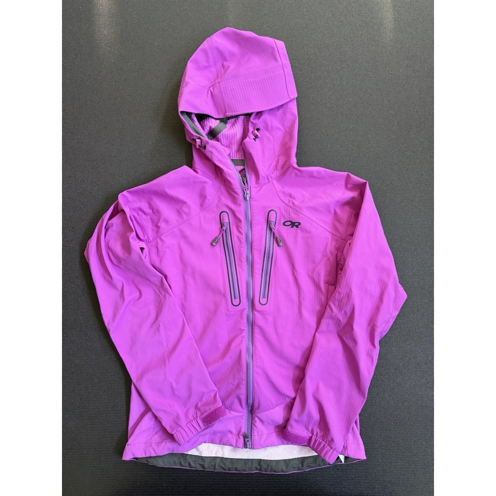 Outdoor Research Iceline Jacket Womens Small Purple Shell Waterproof